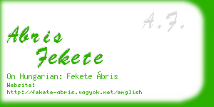 abris fekete business card